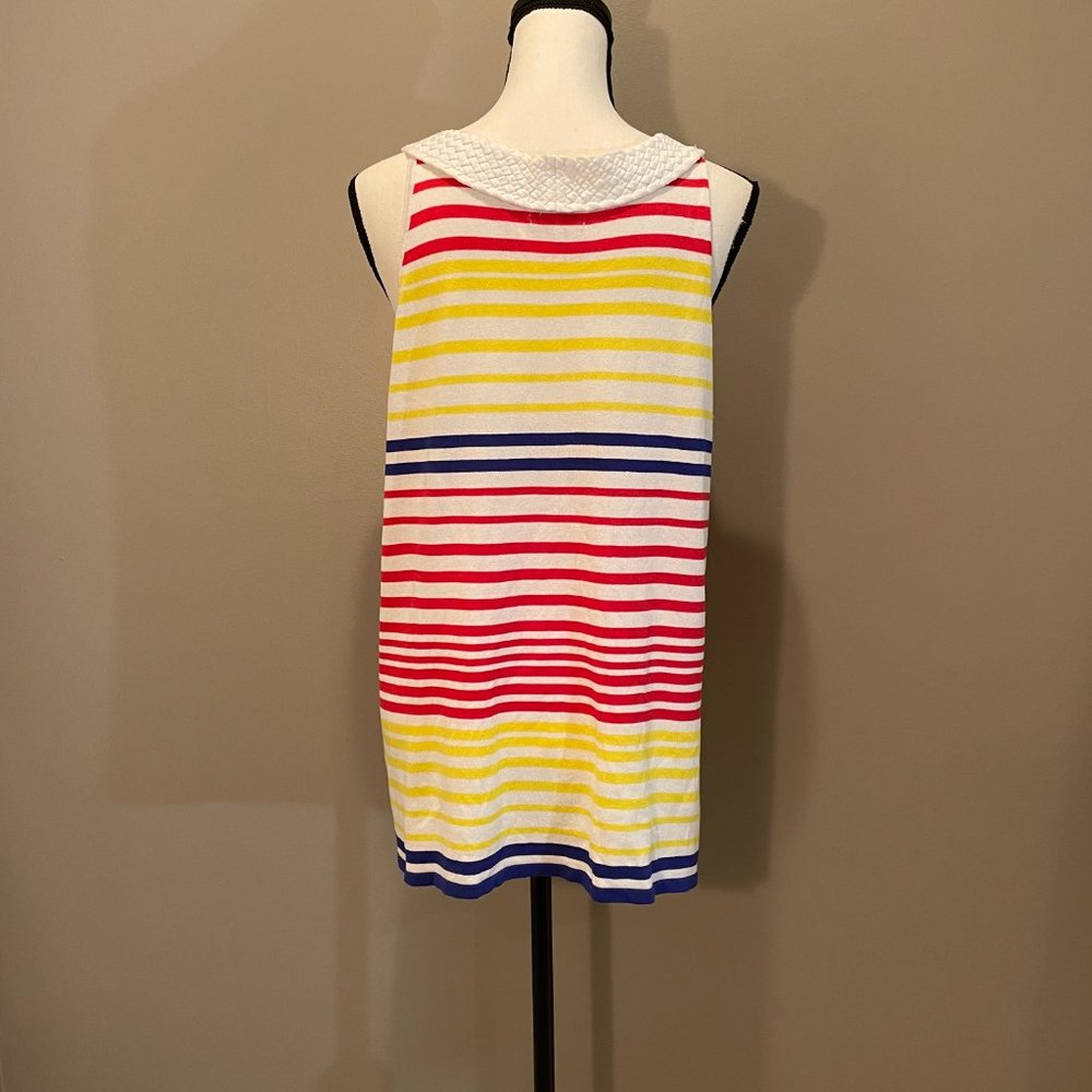 Joseph A. Womens Sleeveless Striped Scoop Neck Tunic Top sz L - Picture 4 of 4